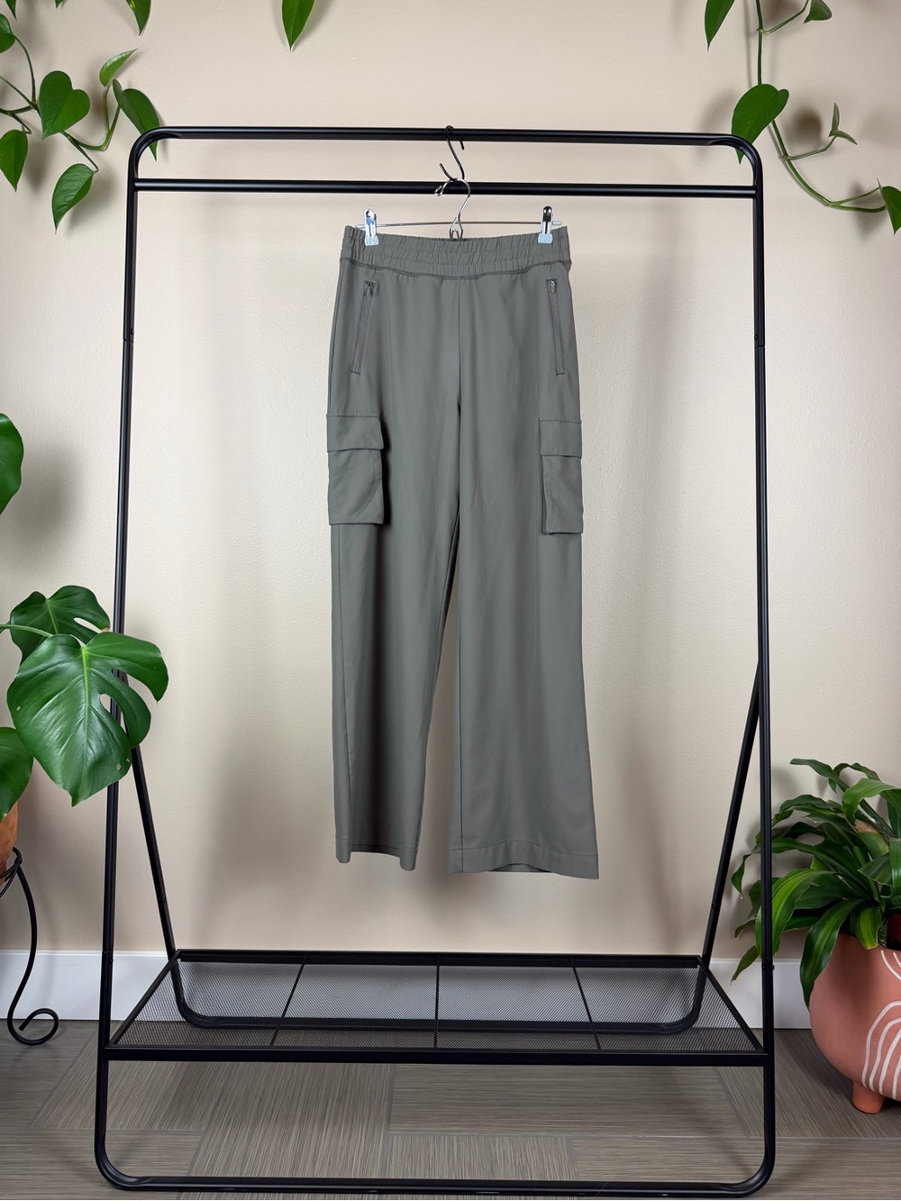 Beyond Yoga Olive Green Cargo Track Pants